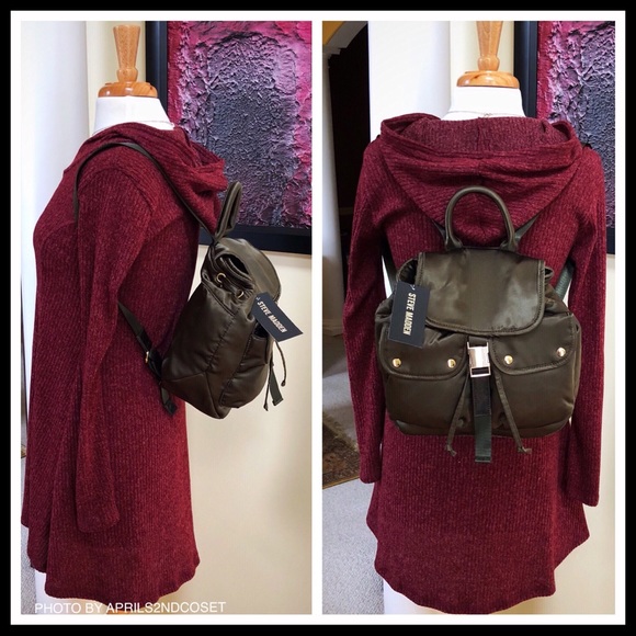 STEVE MADDEN LUXE MINI BACKPACK BUCKET BAG - Picture 3 of 8